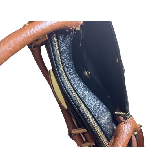 Calvin Klain Black and Brown Leather Handbag - Picture 6 of 12